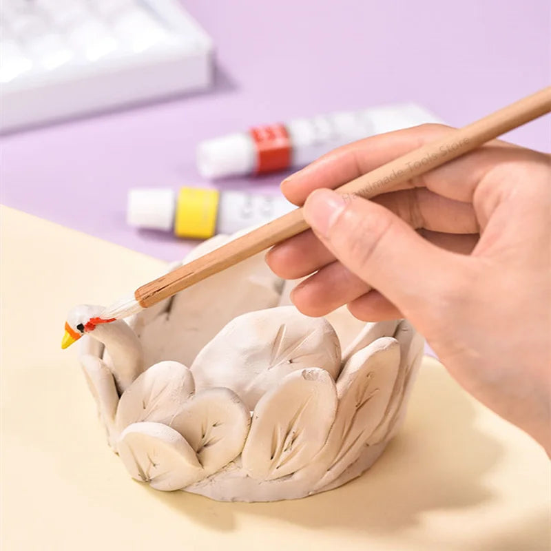 Pottery Ceramic Painted Pigment No-Bake Pigment DIY Clay Hand-painted Sculpture Coloring Overglaze 12 Colors