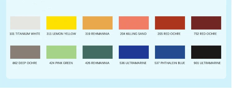 Pottery Ceramic Painted Pigment No-Bake Pigment DIY Clay Hand-painted Sculpture Coloring Overglaze 12 Colors