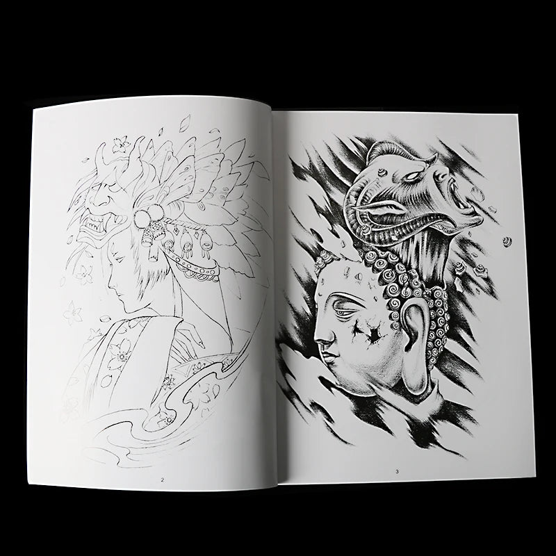stencil for tattoos Book Body Art tattoo supplies Clear Design Templates Tattoo Patterns BOOK-015 Permanent Makeup Accessories
