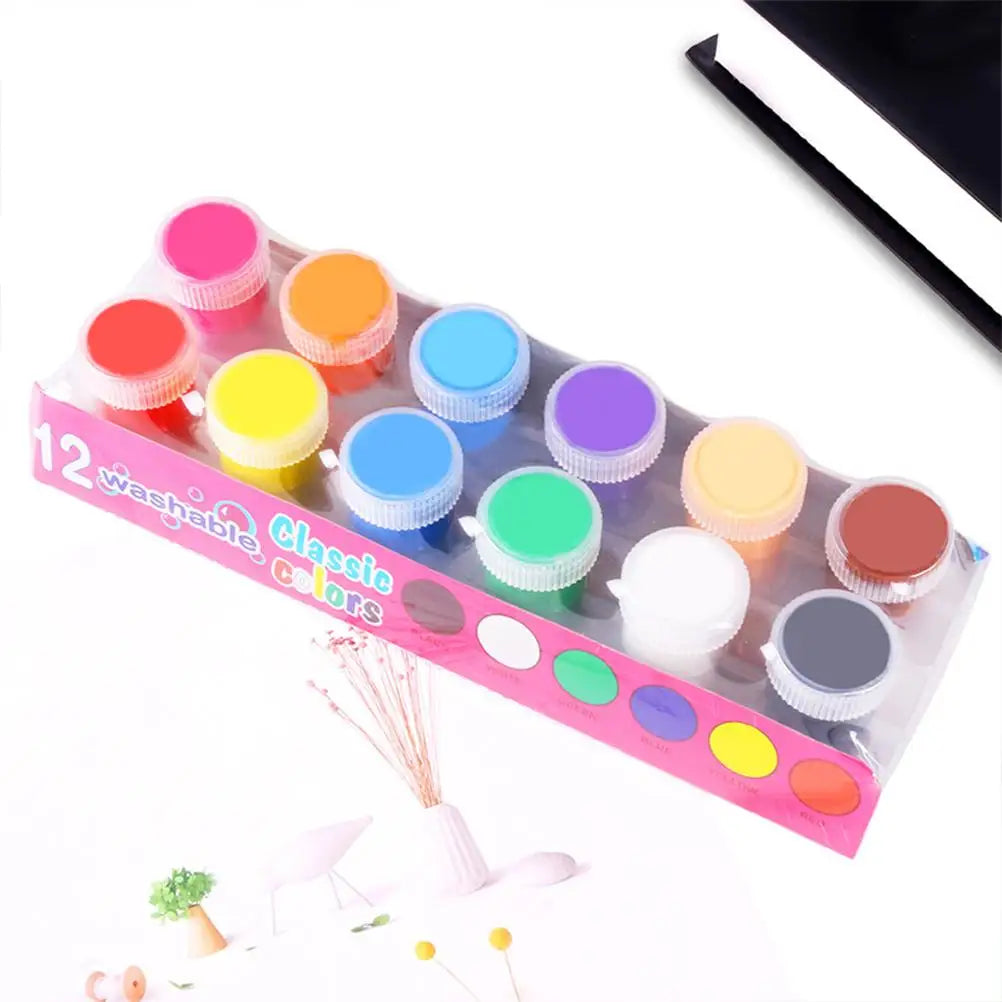 Washable Finger Palm Paint Kids Paiting Graffiti Painting Pigment Kit Various Colors Easy Clean Water Soluble Ink Pads