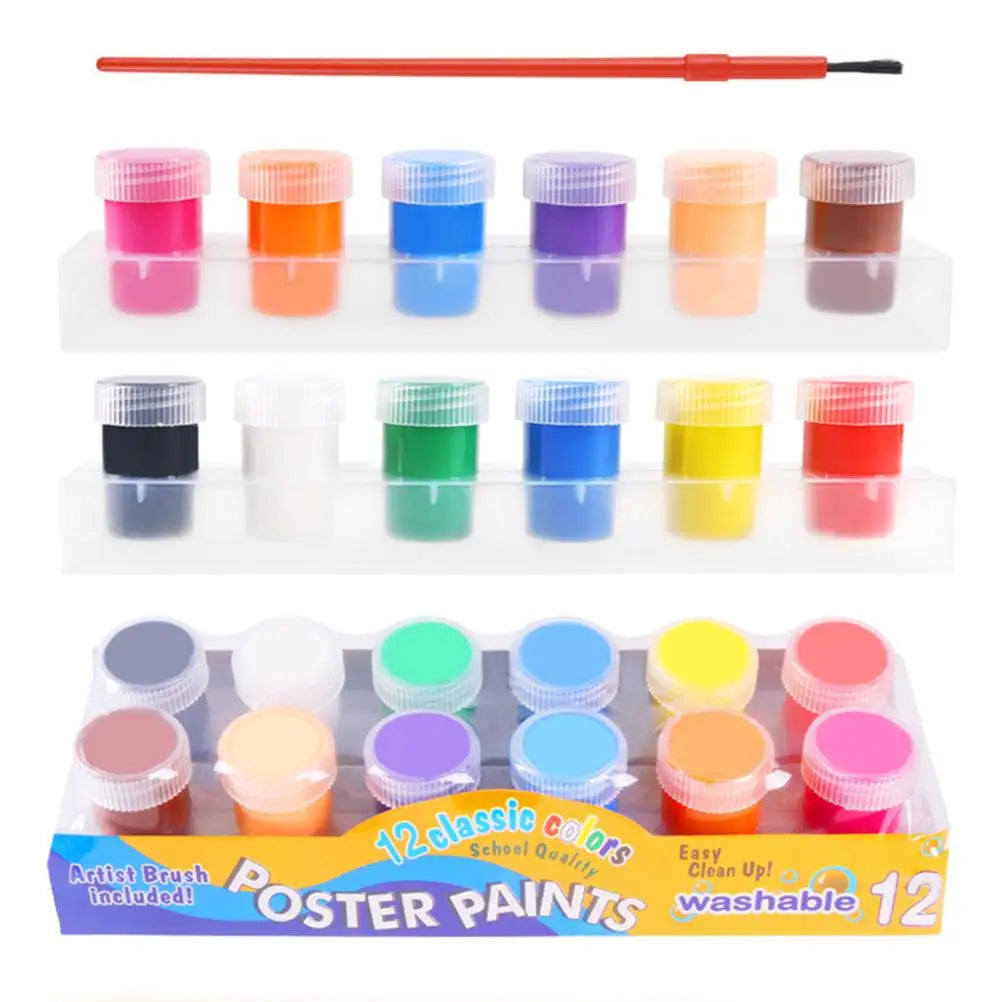 Washable Finger Palm Paint Kids Paiting Graffiti Painting Pigment Kit Various Colors Easy Clean Water Soluble Ink Pads