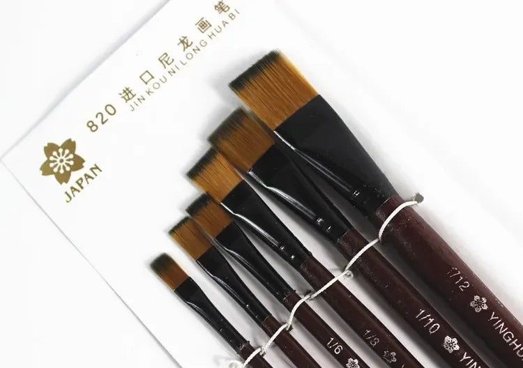 1 Set/6 Pcs Watercolor Set Painting Supplies Drop Shipping Artists Brushes Nylon Acrylic Oil Paint Brushes For Artist Supplies