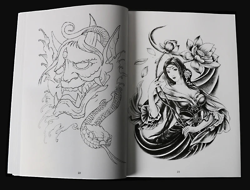 stencil for tattoos Book Body Art tattoo supplies Clear Design Templates Tattoo Patterns BOOK-015 Permanent Makeup Accessories