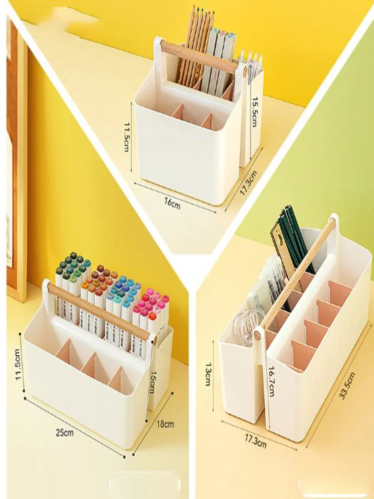 1 large plastic portable storage box with adjustable dividers with handles for art supplies, crafts and family room items