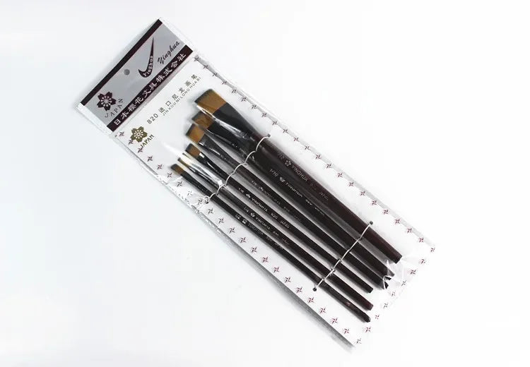 1 Set/6 Pcs Watercolor Set Painting Supplies Drop Shipping Artists Brushes Nylon Acrylic Oil Paint Brushes For Artist Supplies