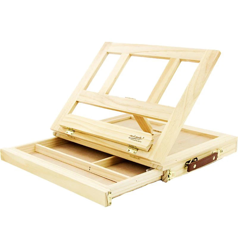 Portable Wooden Table Easels for Painting Artist Kids Sketch Drawer Box Desktop Laptop Accessories Suitcase Paint Art Supplies
