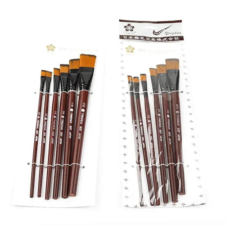 1 Set/6 Pcs Watercolor Set Painting Supplies Drop Shipping Artists Brushes Nylon Acrylic Oil Paint Brushes For Artist Supplies