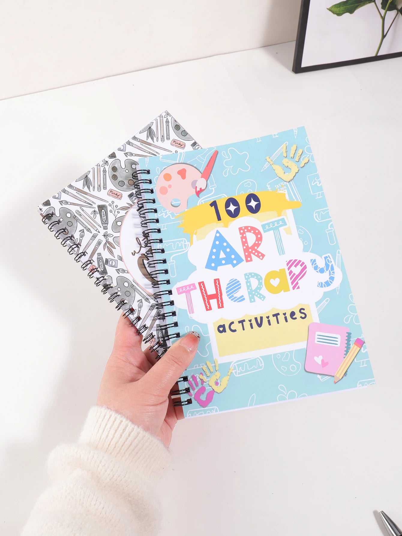 1 Fine Art Drawing Patterns Notebook for Art Classes Watercolour Pencil Colouring Booklet,  Fashion School Supplies