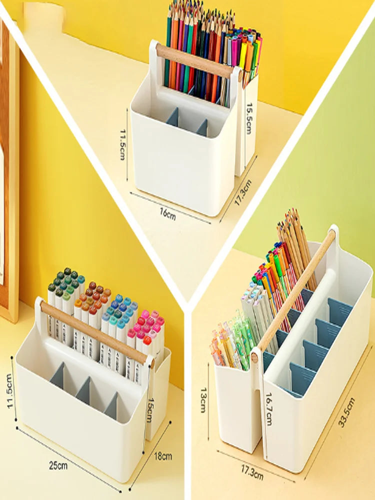 1 large plastic portable storage box with adjustable dividers with handles for art supplies, crafts and family room items