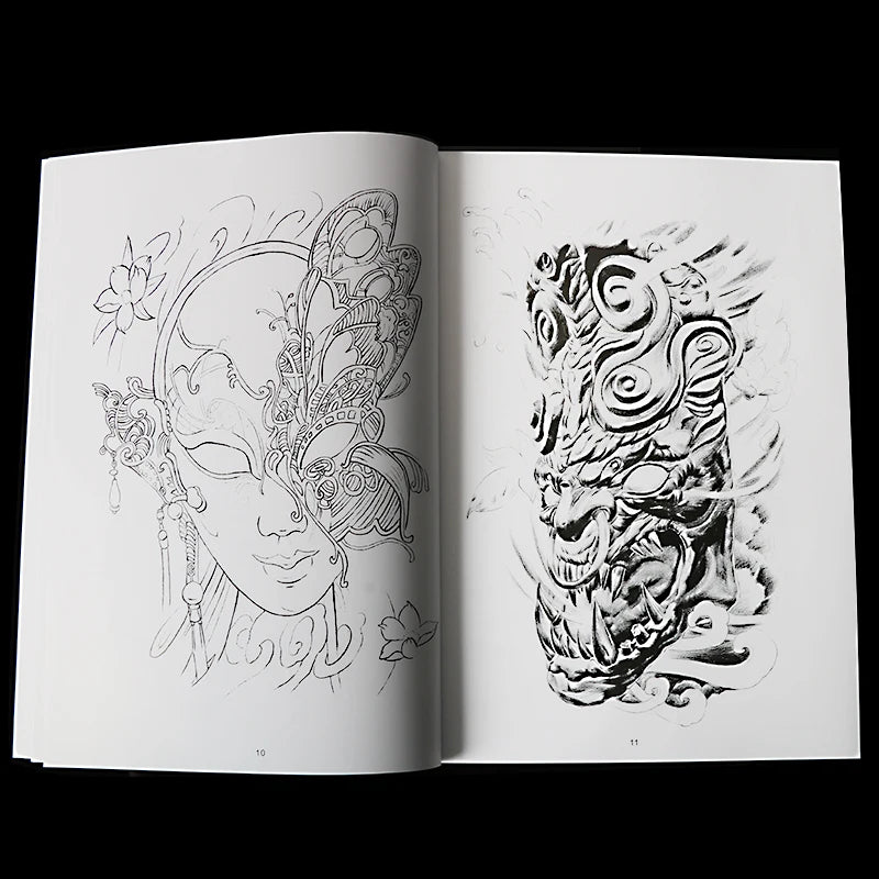stencil for tattoos Book Body Art tattoo supplies Clear Design Templates Tattoo Patterns BOOK-015 Permanent Makeup Accessories