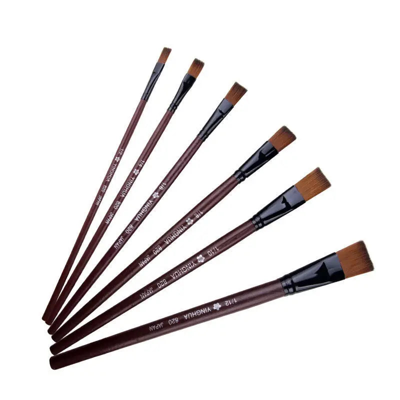 1 Set/6 Pcs Watercolor Set Painting Supplies Drop Shipping Artists Brushes Nylon Acrylic Oil Paint Brushes For Artist Supplies