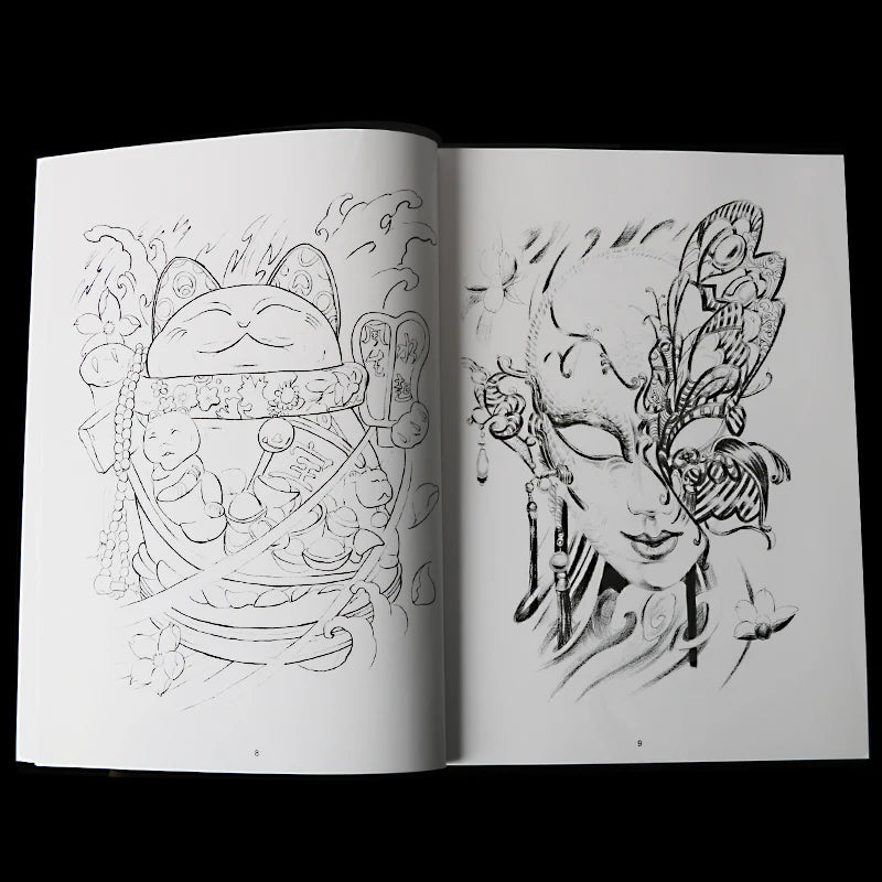 stencil for tattoos Book Body Art tattoo supplies Clear Design Templates Tattoo Patterns BOOK-015 Permanent Makeup Accessories