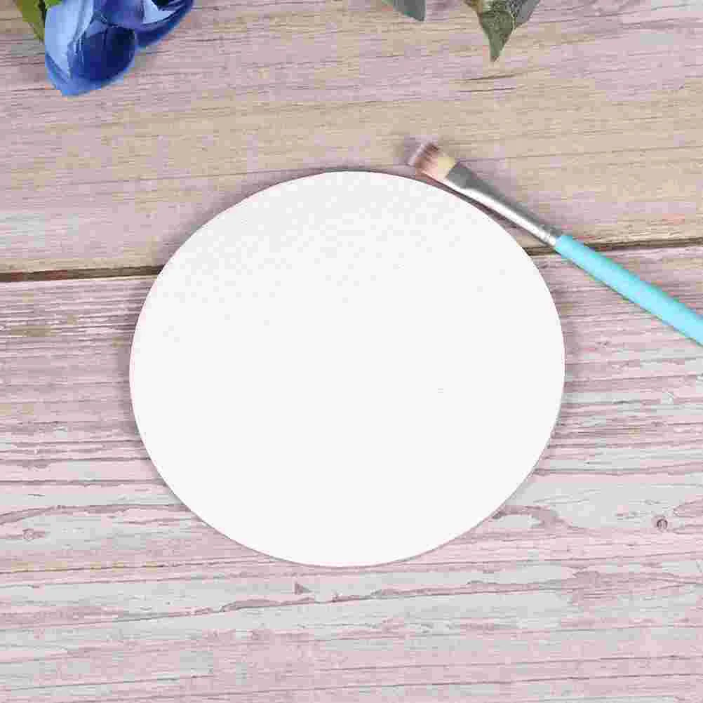 10 Pcs Blank Round Oil Painting Board Circle Canvas 10X10CM Cotton Cardboard Drawing